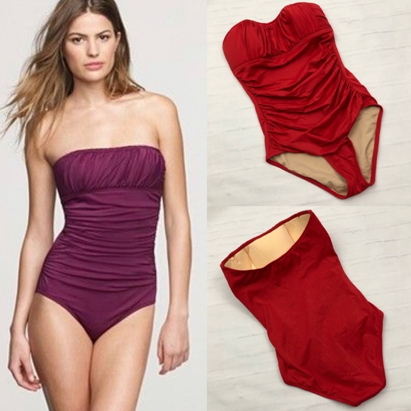 J. Crew Other - J.CREW Ruched Banded Bandeau Tank One Piece Swim